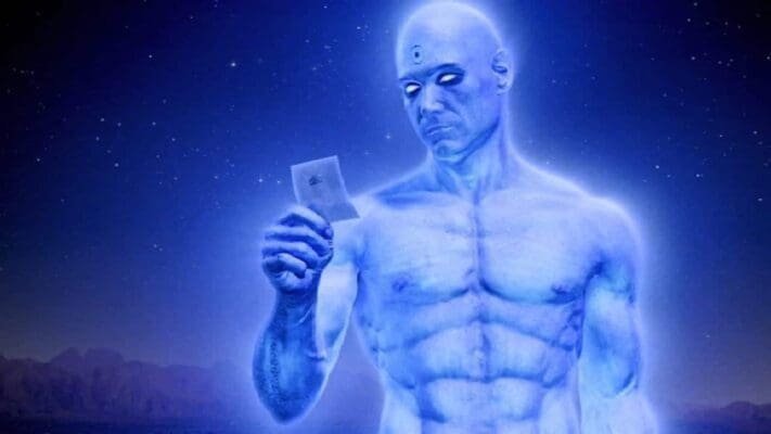 [Dr Manhattan ; Watchmen : Les Gardiens, 2009, réalisé par Zack Snyder]